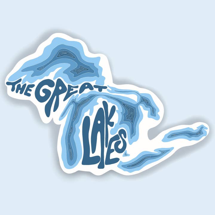 Gr8 Lakes Sticker for wholesale by Stoke Design Company