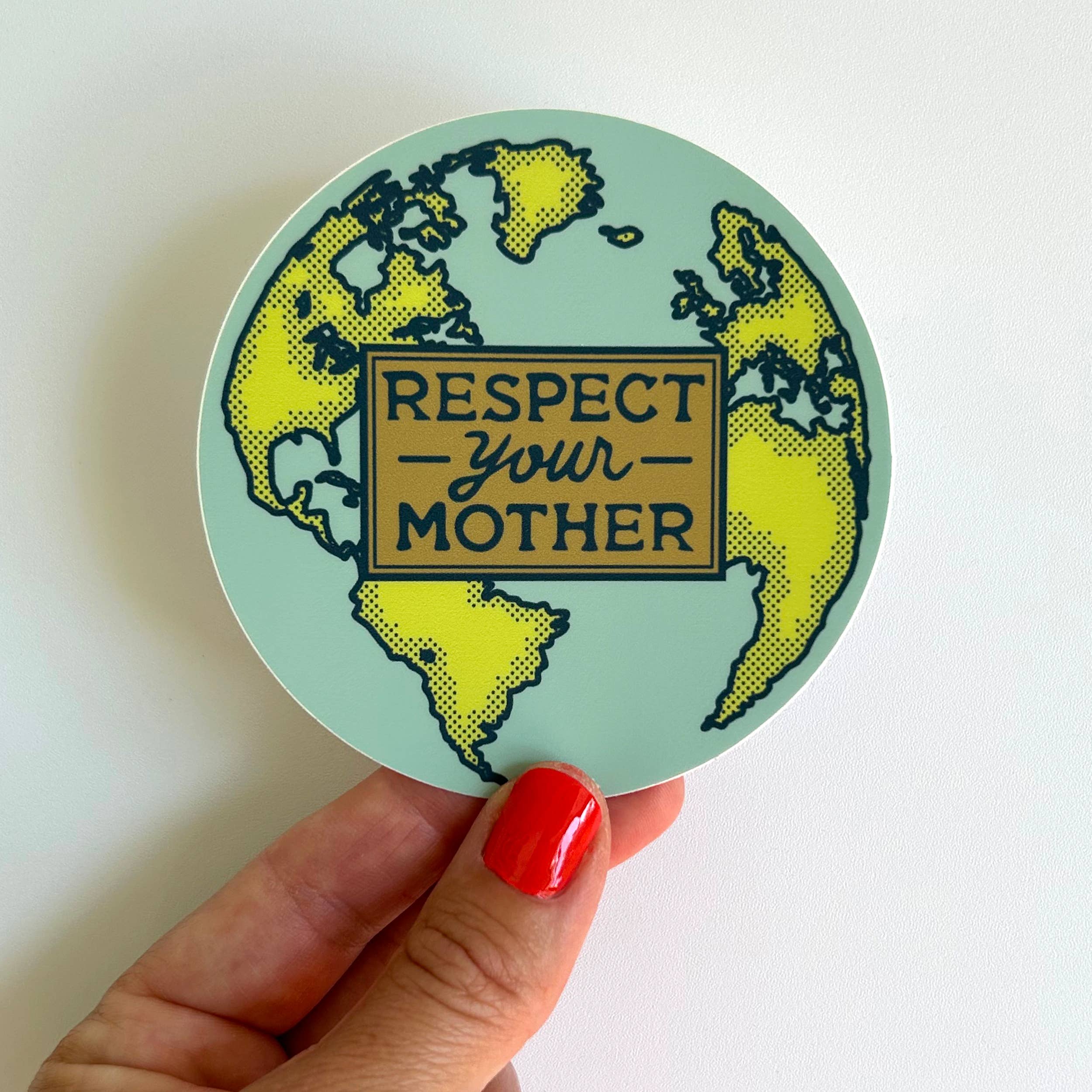 Fresh Fish - Wholesale Sticker - Respect Your Mother Earth Environmentalism Bumper Sticker1