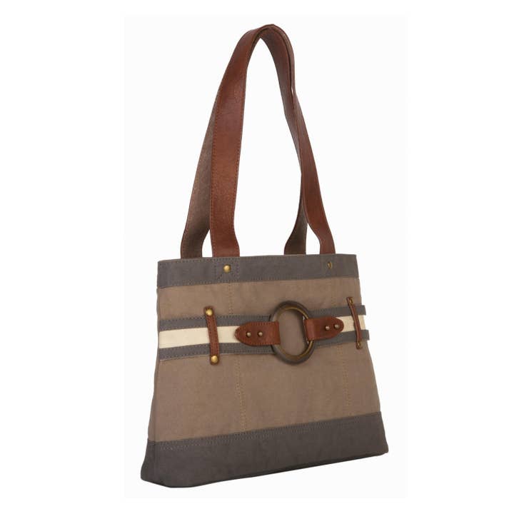 Mona B. - Wholesale Shoulder bag – women's - Rowen Oakley Re-Cycled Canvas Collection, MD-59012