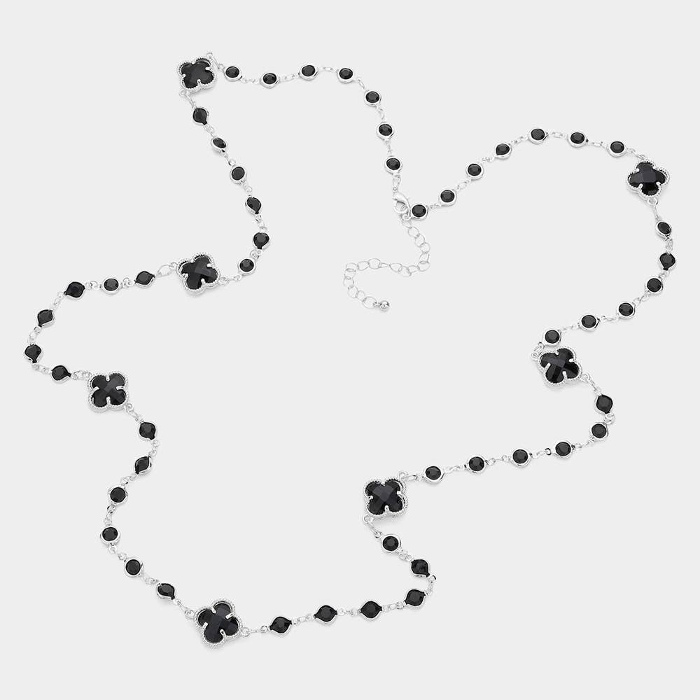 Sensibling Corp. - Wholesale Pendant/Charm Necklace - Quatrefoil Station Long Necklace14