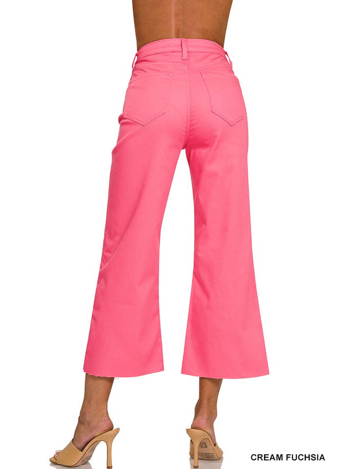 Vanilla Monkey - Wholesale Jeans - Women's - High Rise Flare Cropped Color Denim Pants
