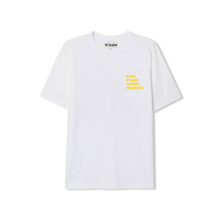 Branco Camiseta Lemon Squeezy - Branco para venda a revendedores na Faire4