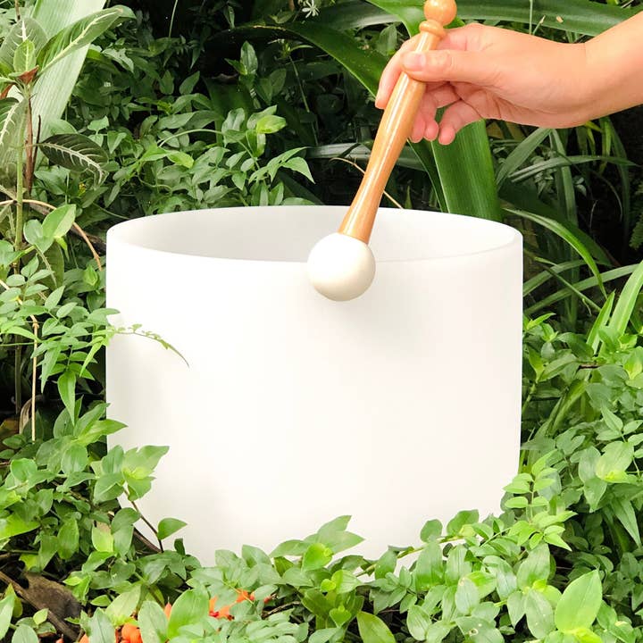 SACRAL Chakra 11" Crystal Singing Bowl (White) for wholesale by Rainbow Sounds