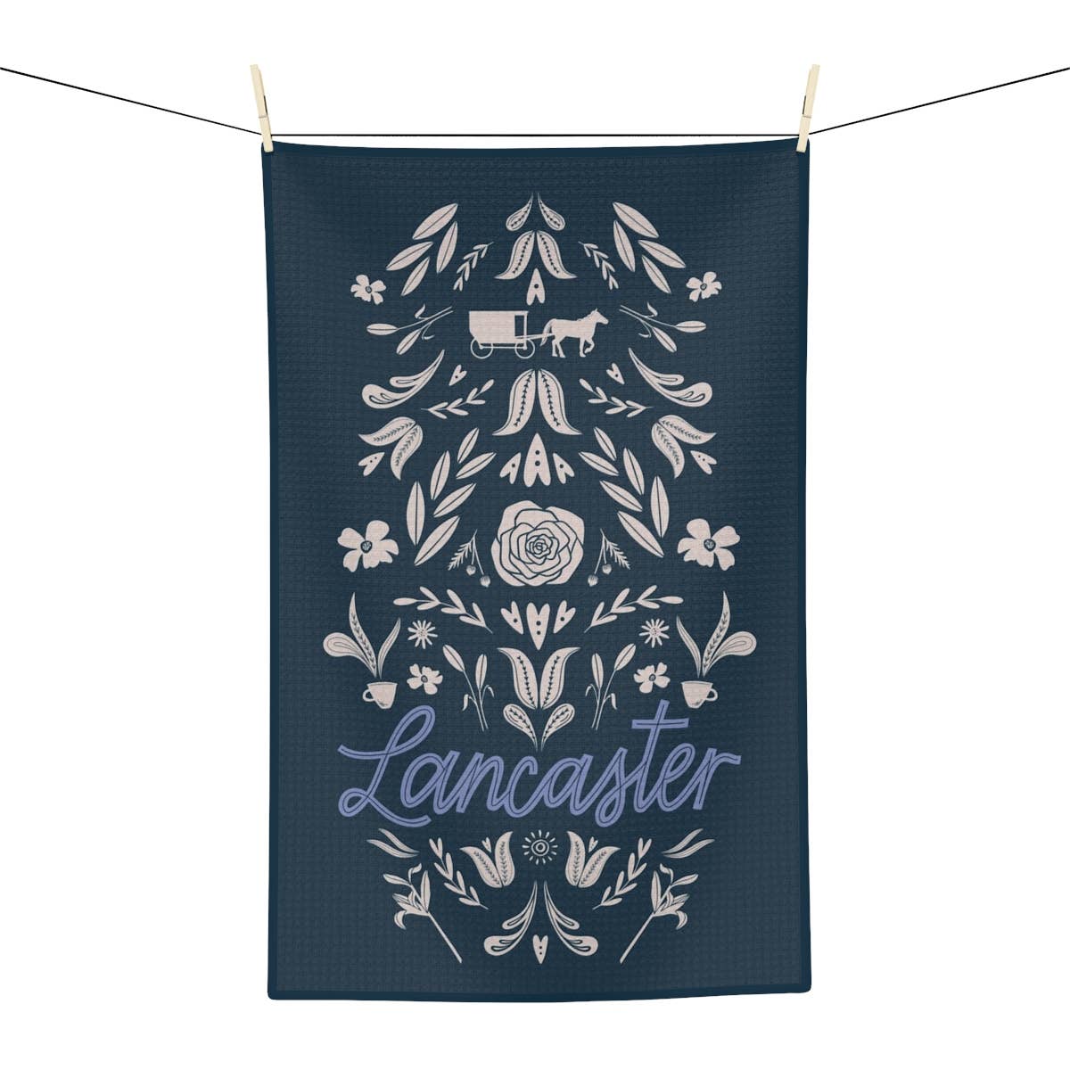 Joymark Studio - Wholesale Tea Towel - Lancaster Love Waffle Weave Kitchen Tea Towel5