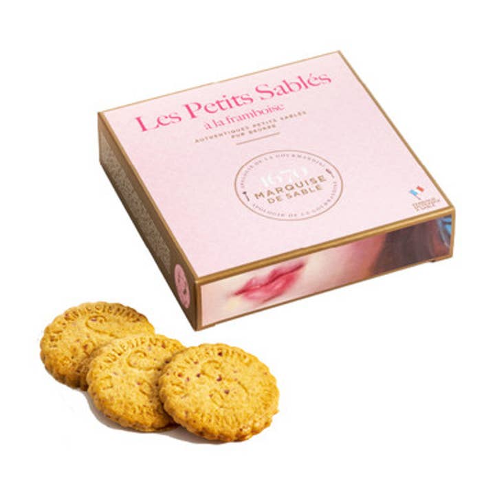 The French Farm - Wholesale Cookie - La Sablesienne Shortbread Cookies with Raspberry 3.5oz