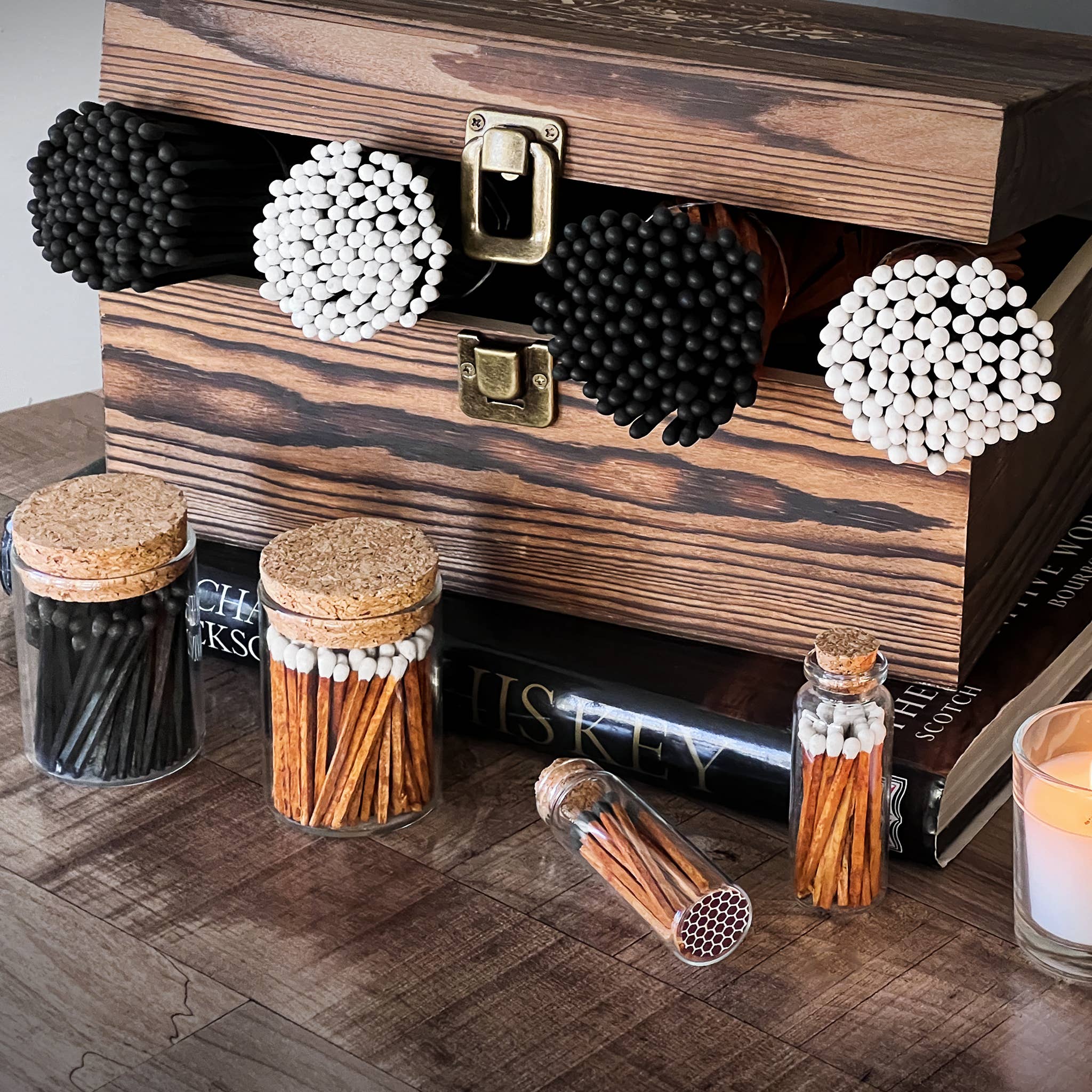 Thankful Greetings - Wholesale Matches - 2" Matches + Small Bottle - Color of Your Choice + Strikers31