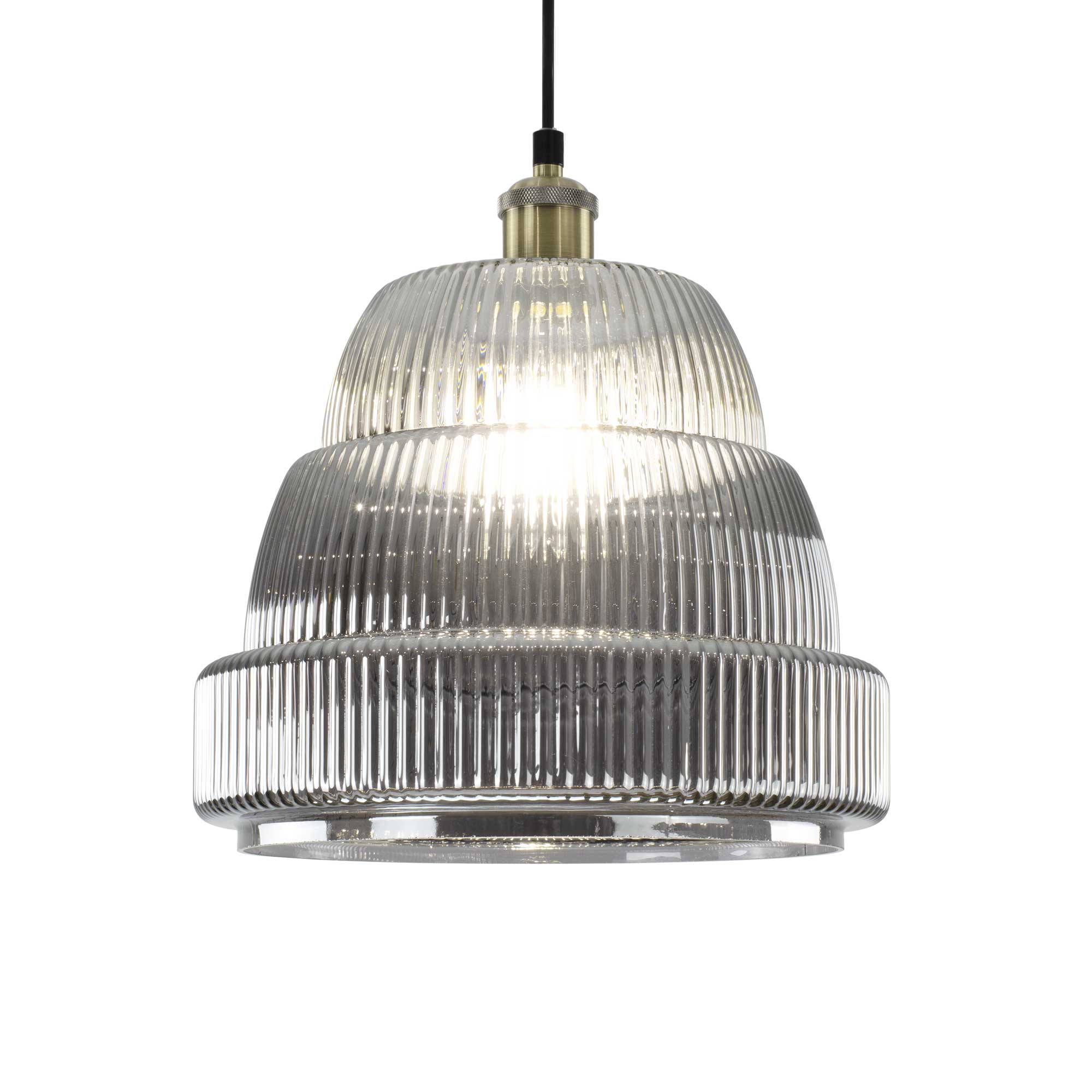 C-Création - Wholesale Kroonluchter/hangend licht - Gekleurd geribbeld glazen hanglamp Chani0