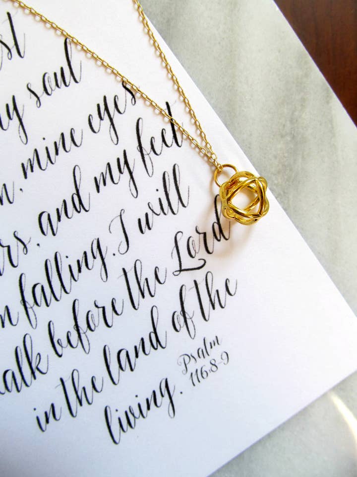 Psalm 116:8-9 Delivered Necklace & Print for wholesale by Hamrick Avenue