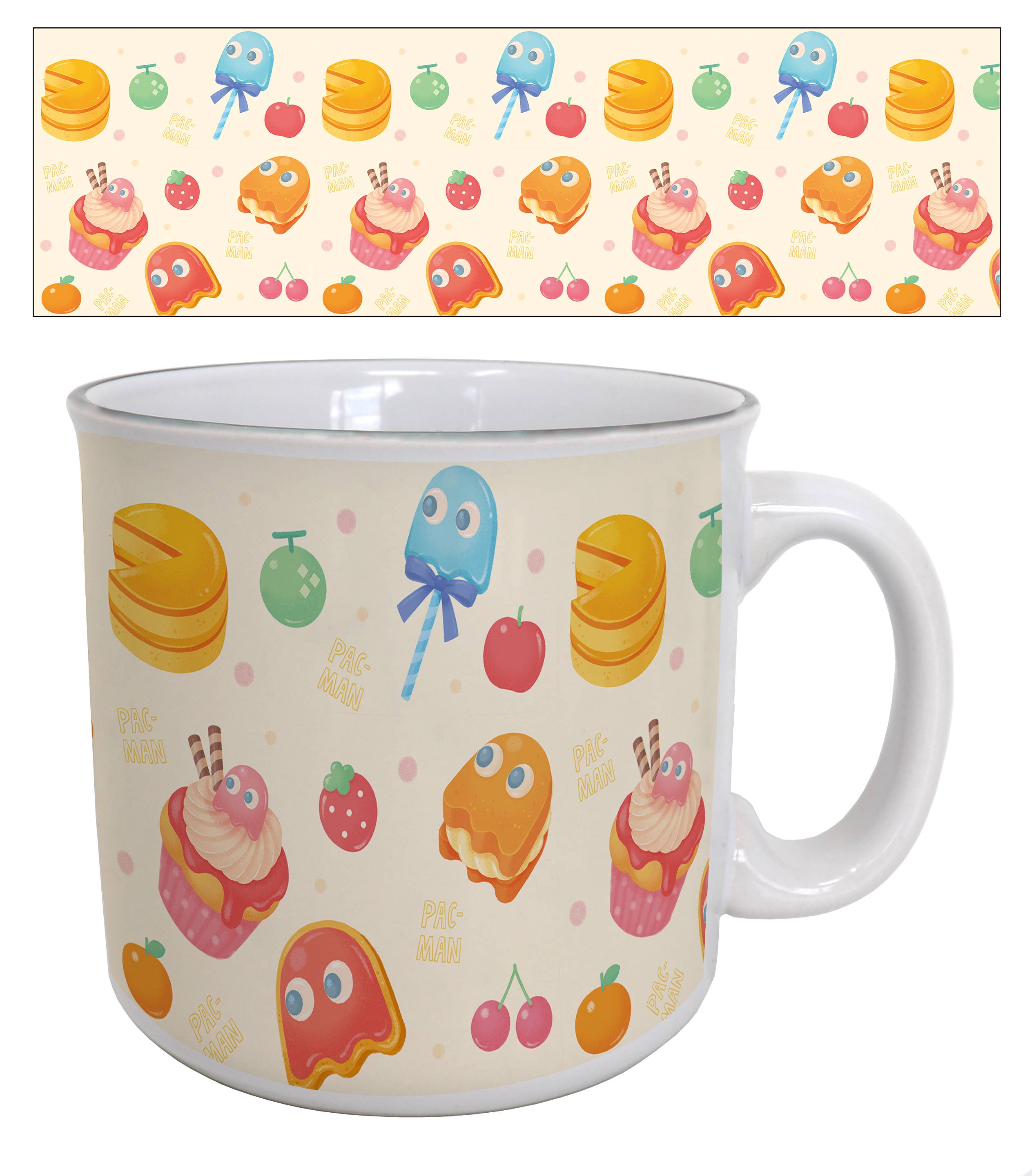 Pyramid America - Wholesale Coffee Mug - Pac-Man - Sweets Pattern 20oz Camper Mug