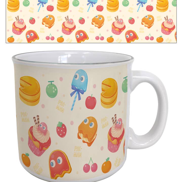 Pyramid America - Wholesale Coffee Mug - Pac-Man - Sweets Pattern 20oz Camper Mug