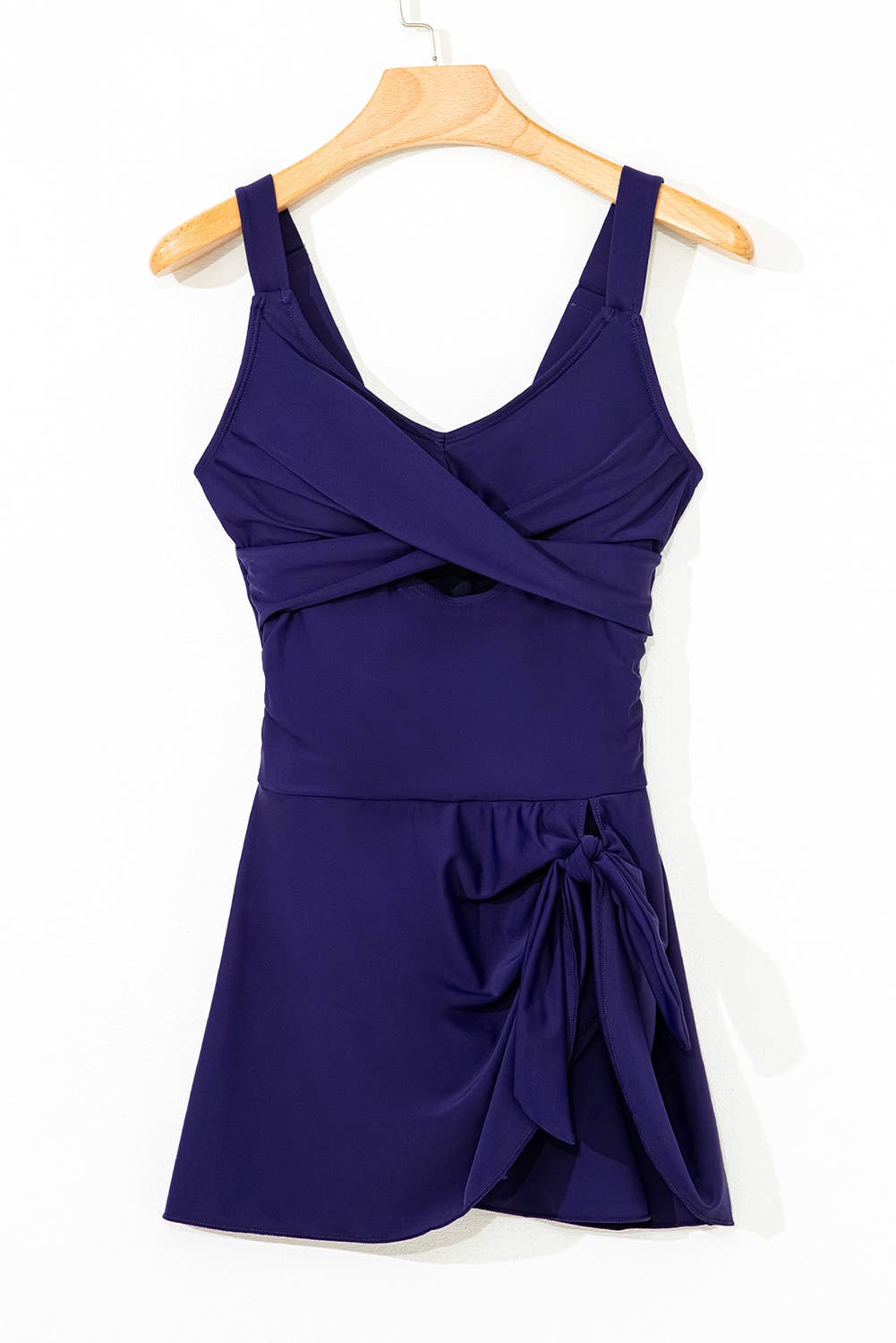 FULL TIME PURCHASE - Wholesale One Piece Swimsuit - Women's - Adjustable Straps Cutout Ruched Knot Slit OnePiece Swim Dres16