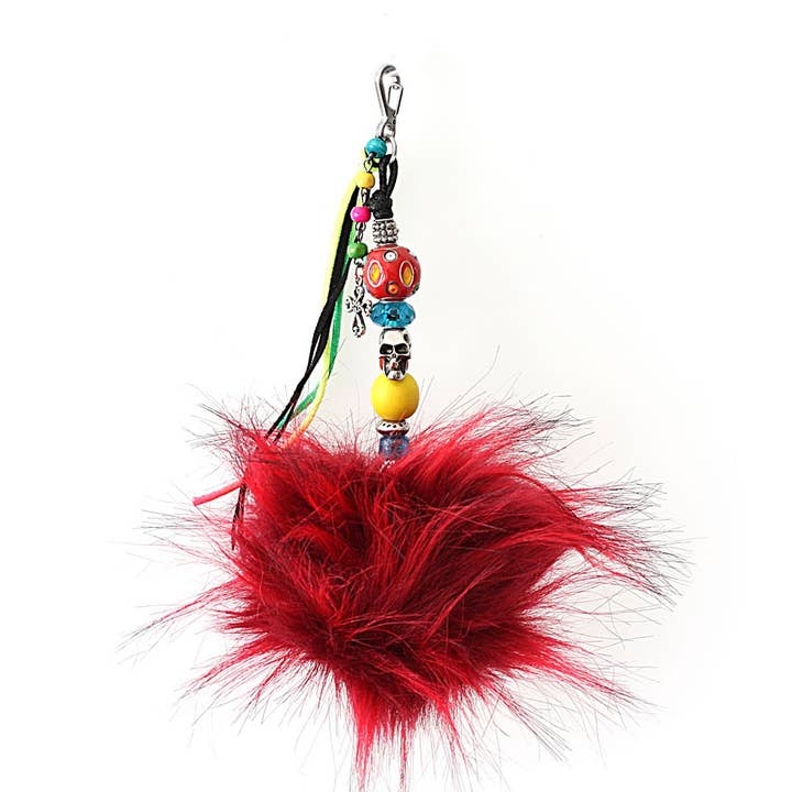 Red Skull Pompom for wholesale by Yebisah