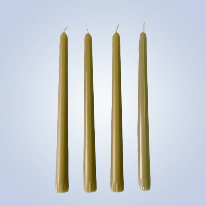 Coloured Beeswax Taper Candle | Desert Lime | 25cm for wholesale by Serenes Beeswax Chandlery