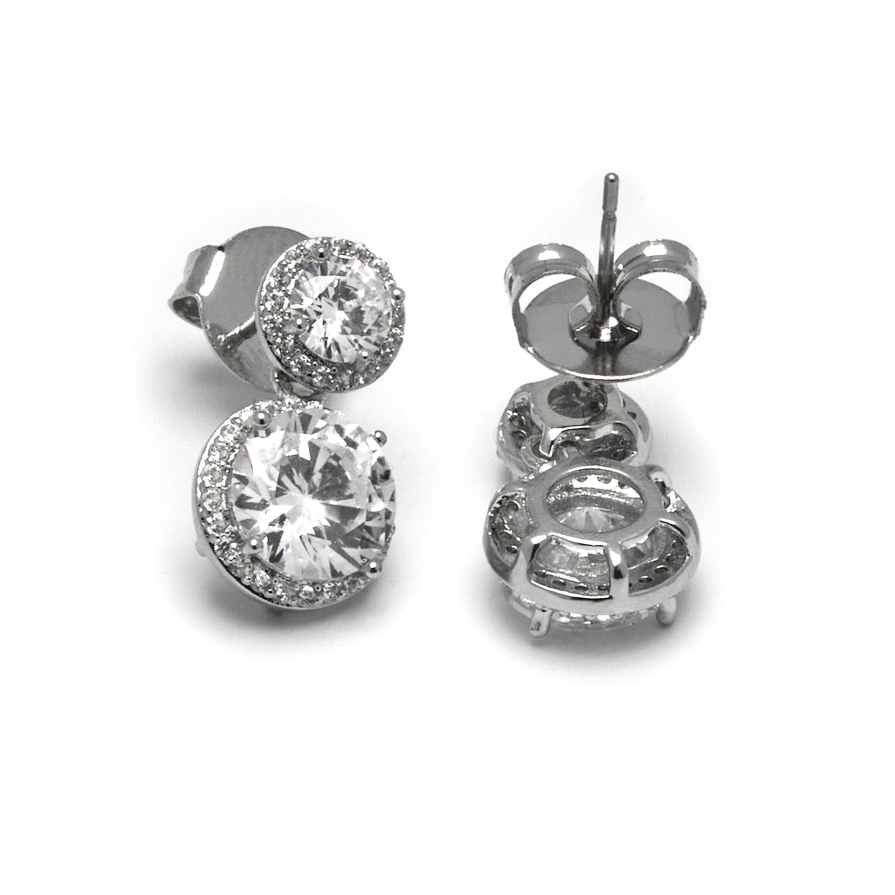 Luxenter - Wholesale Dangle Earrings - Pendientes de Circonita Brillante acabados en rodio - Kium2