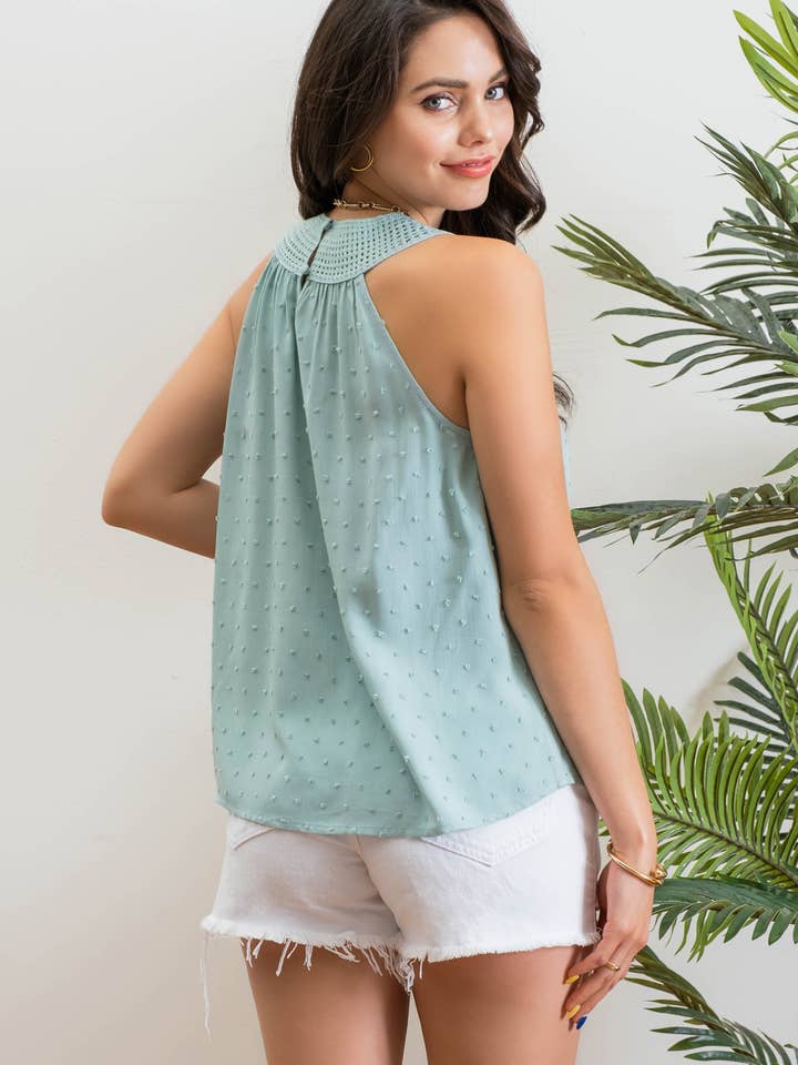 Blu Pepper - Wholesale Blouse - Women's - CLIP DOT HALTER TOP