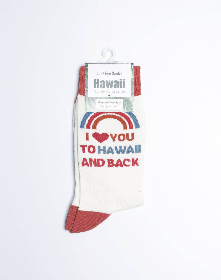 Just Fun Socks - Wholesale Socks - Women's - Women's I Love You To Hawaii And Back Crew Socks5