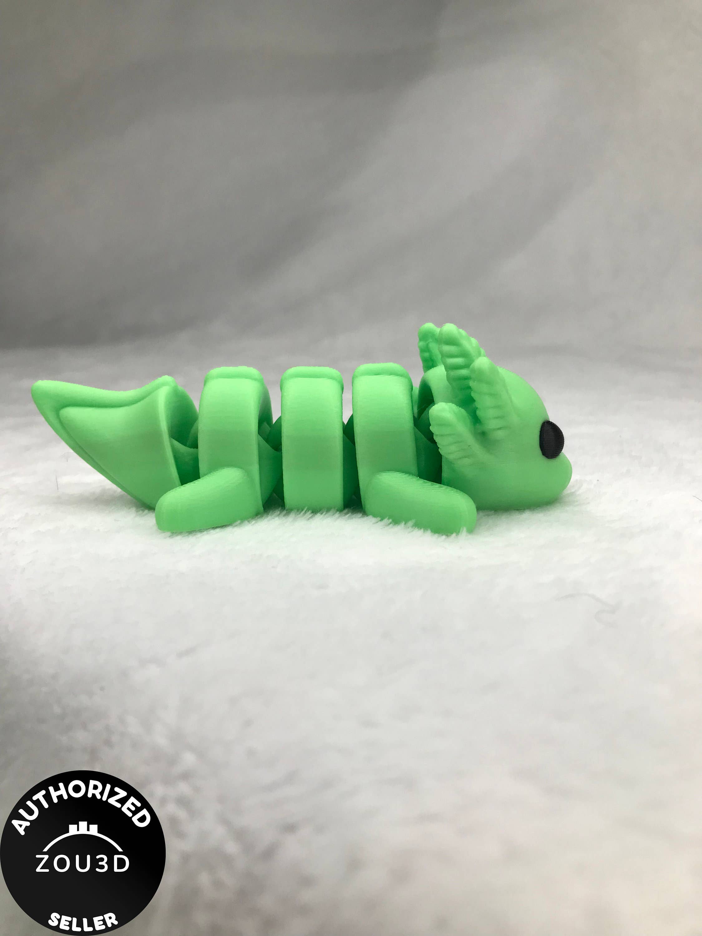 Charles Prints - Vente Fidget/jouet anti-stress – enfant - Axolotl pour bébé/Axolotl articulé pour bébé/Imprimé en 3D/Move1