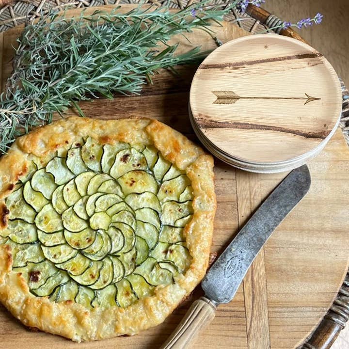 maaterra - Wholesale Disposable Plate - Compostable Palm Leaf Plates - Single Arrow, 6-12"4