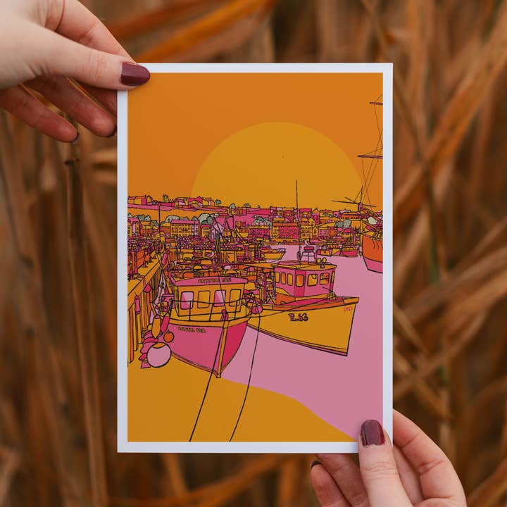 Freya Niamh Design - Wholesale Art Print - Whitby Art Print, Travel-Themed Art