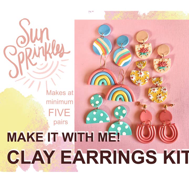 Sun Sprinkles – Großhandel Bastelset – DIY-Polymer-Ton-Ohrring-Set – Bunt0