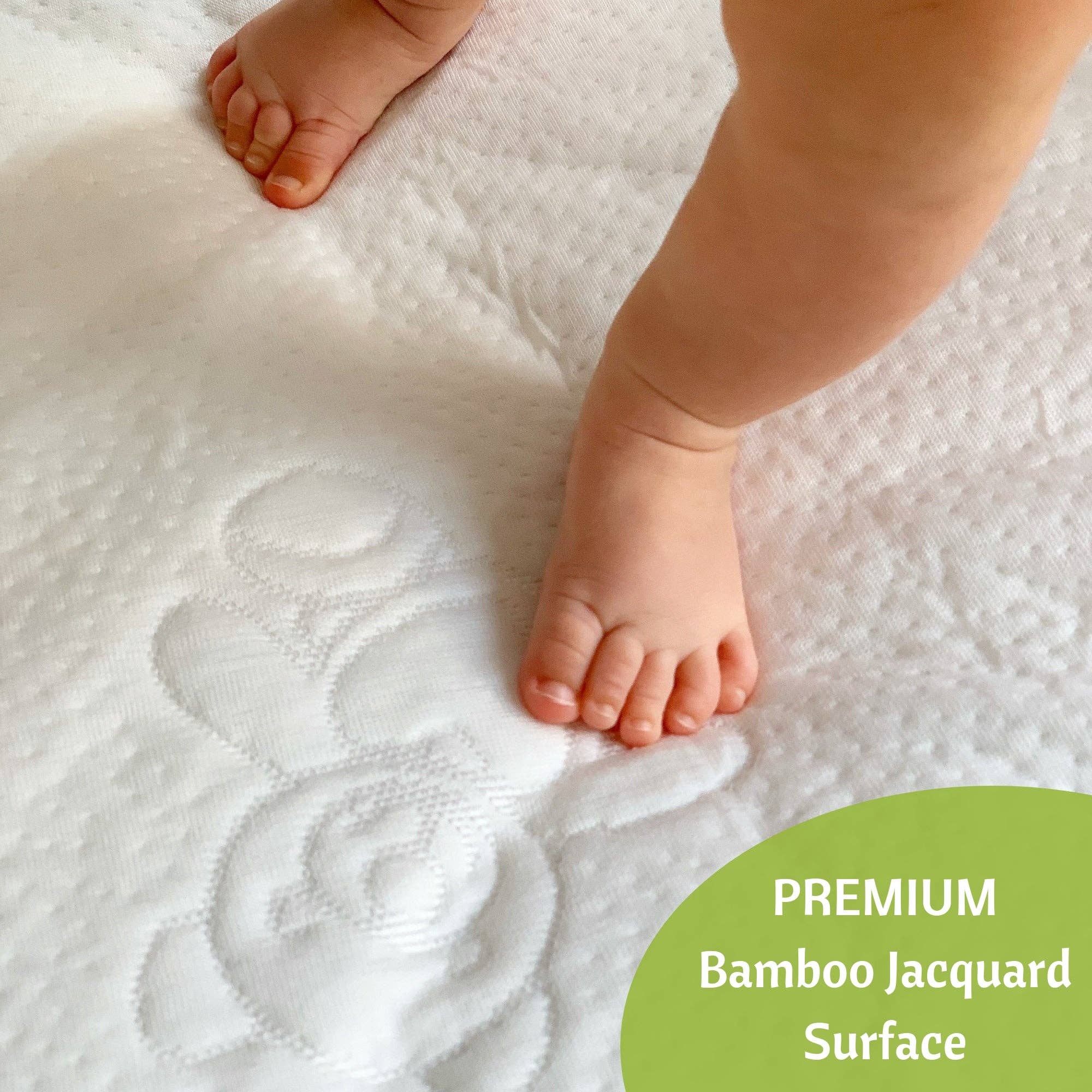 Vesta Baby - Wholesale Fitted Sheet - Kids & Baby - Baby Crib Mattress Protector Fitted Bamboo Jacquard 52x28 in3