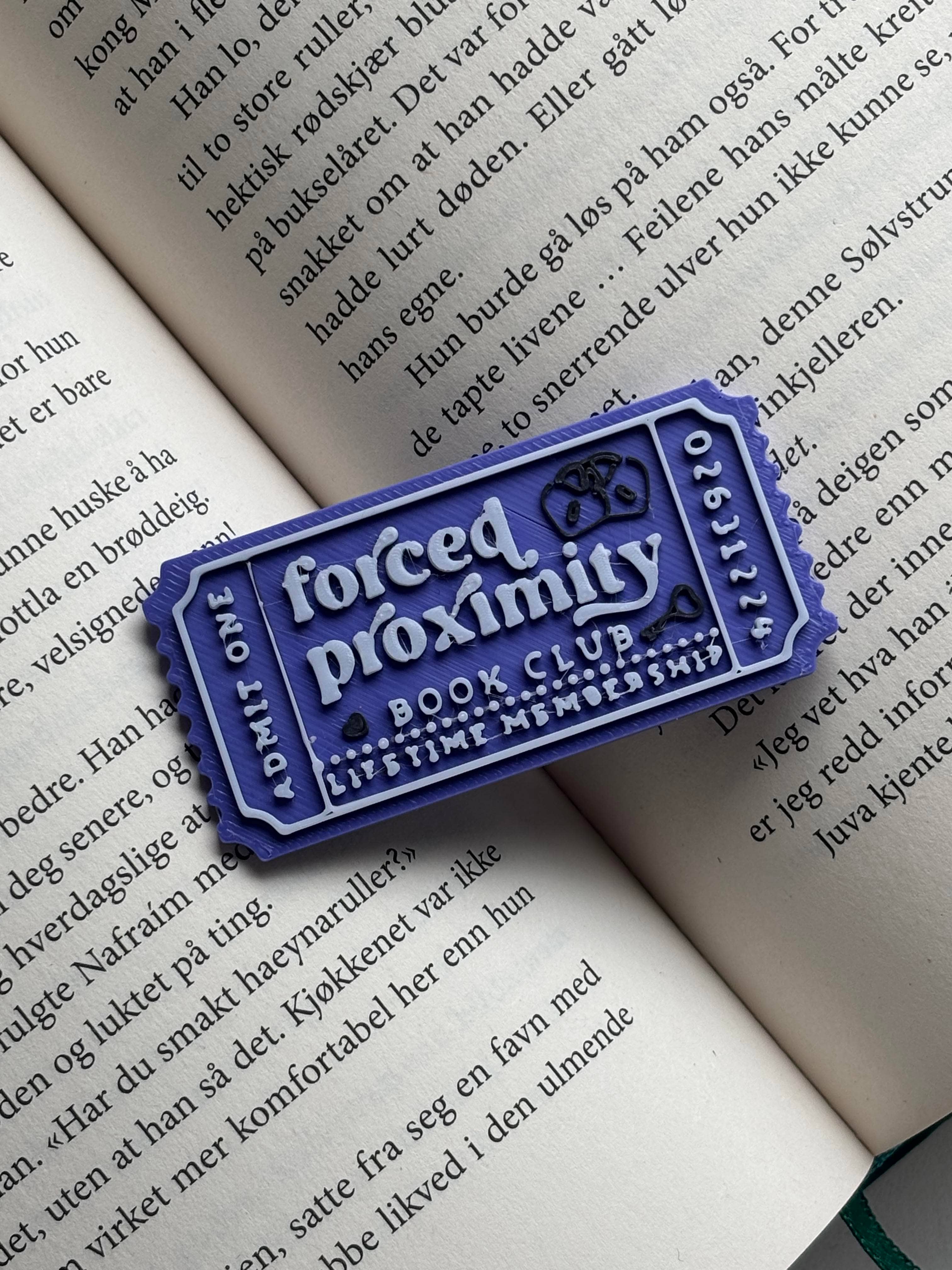 Nordic Book Adventure - Wholesale Lapel Pin/Button - Forced Proximity Ticket Pin