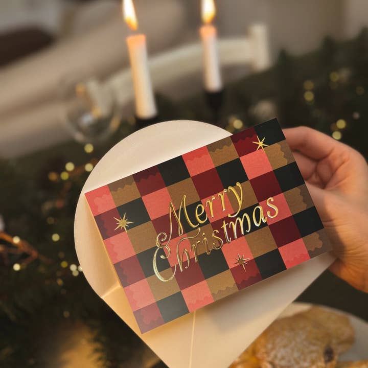 Daymaker Stationery - Wholesale Birthday card - 'Merry Christmas' Boxed Card Set (6pk) with Gold Foil4