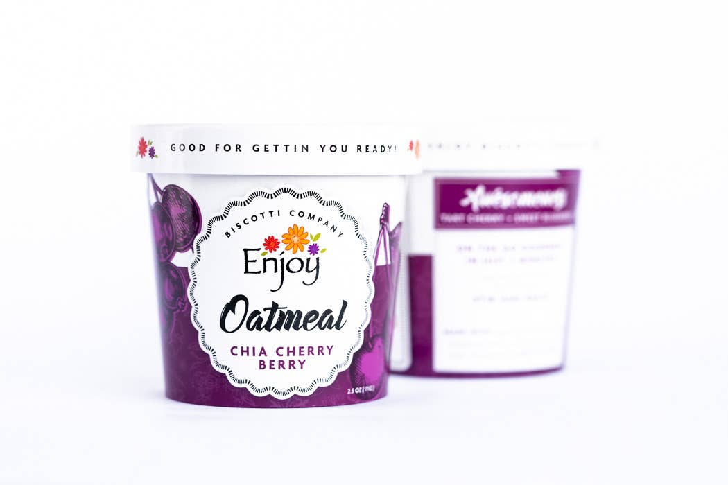 Enjoy Biscotti Company – wholesale Oats – Mixed Case of 60 - 10% discount Oatmeal Cups7