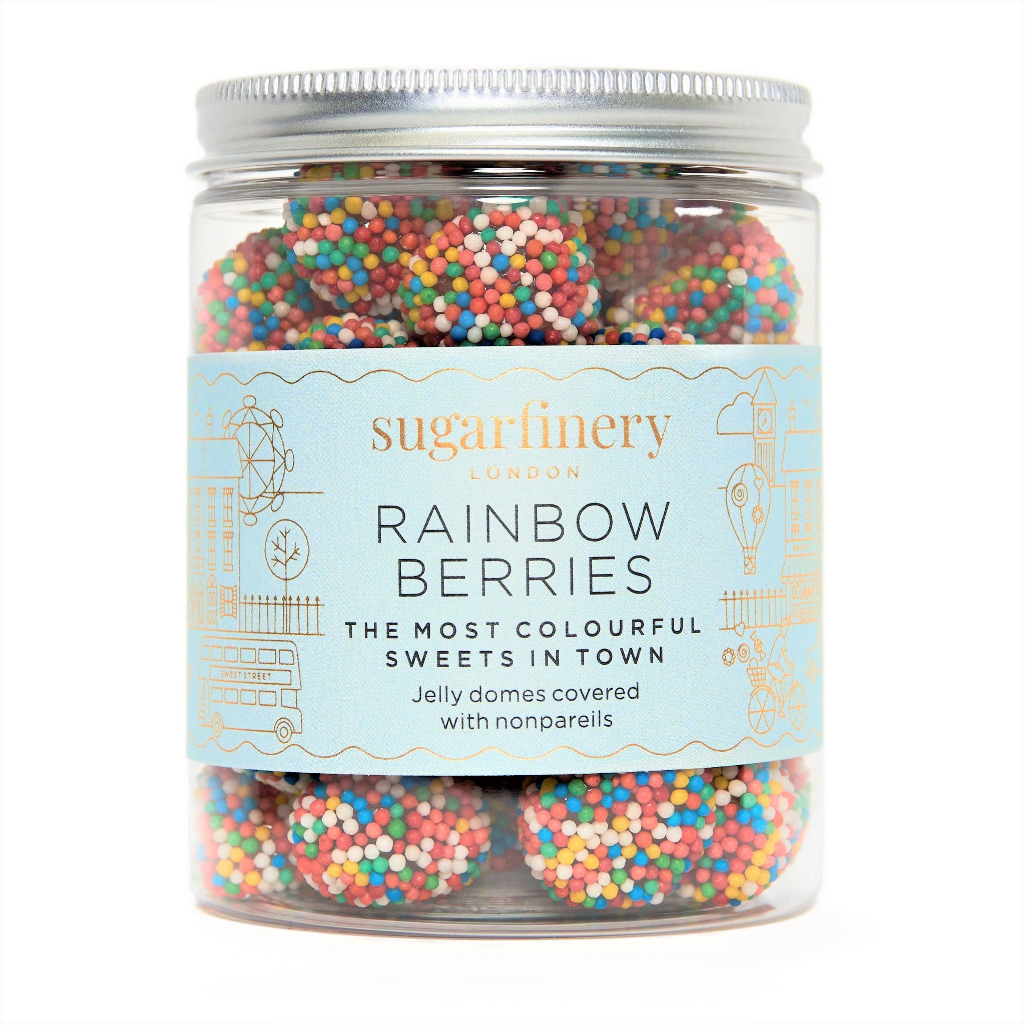 sugarfinery limited – wholesale Gummy – Pretty Posh Treats Rainbow Berries Sweet jar1