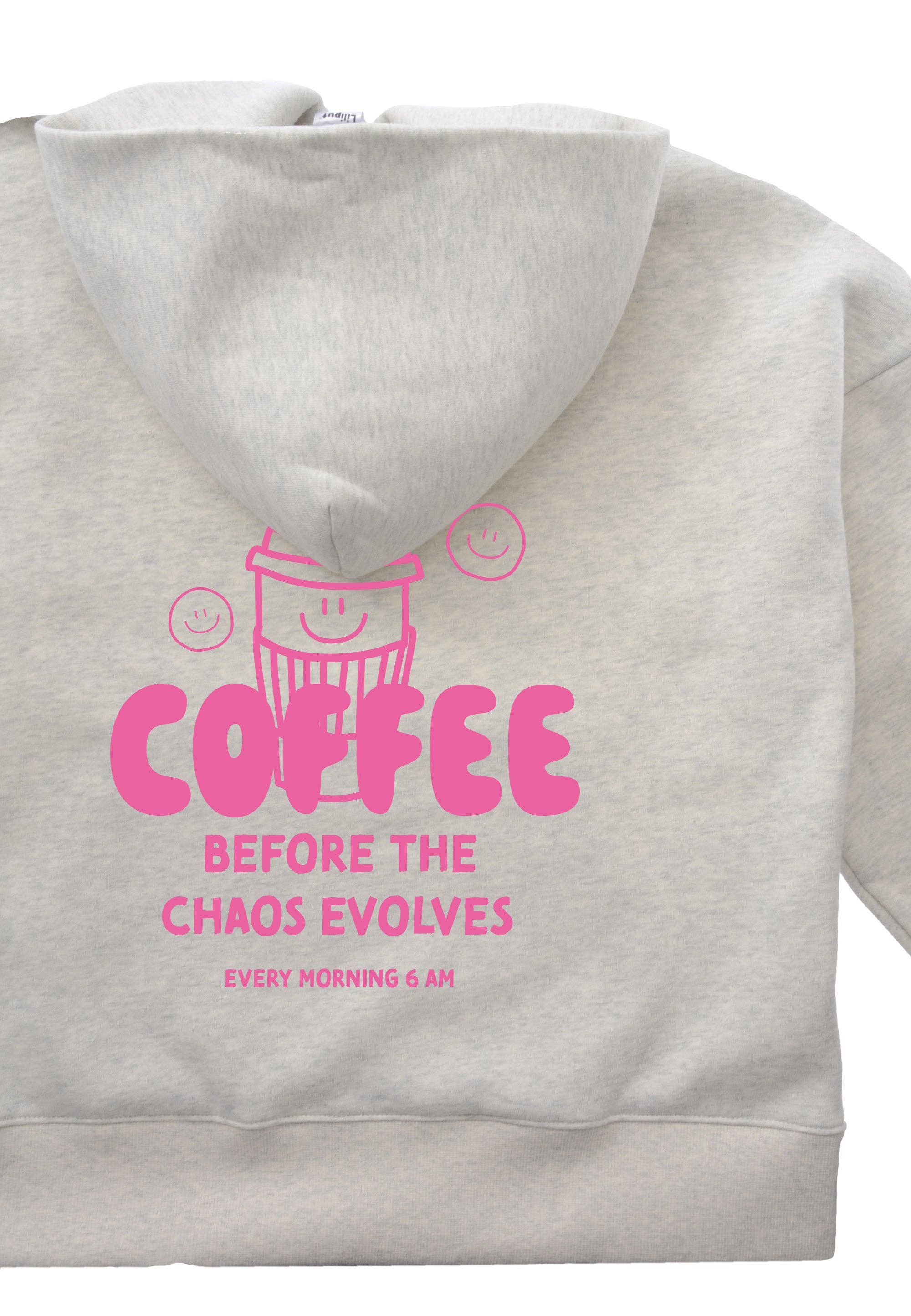 Liliput - Wholesale Hoodie - Women's - Adult Hoodie Coffee before Chaos pink5
