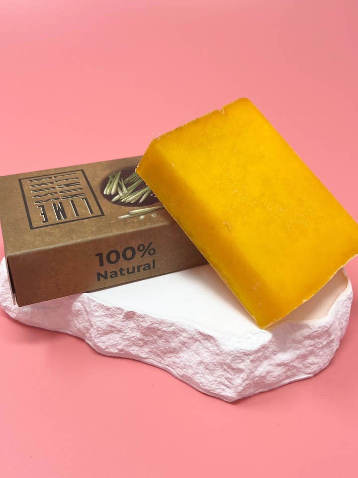 Soap 100% Natural, Hand Cut, Coconut Oil Bar - Lemongrass & Lime Scent for wholesale by Bloom & Bowery