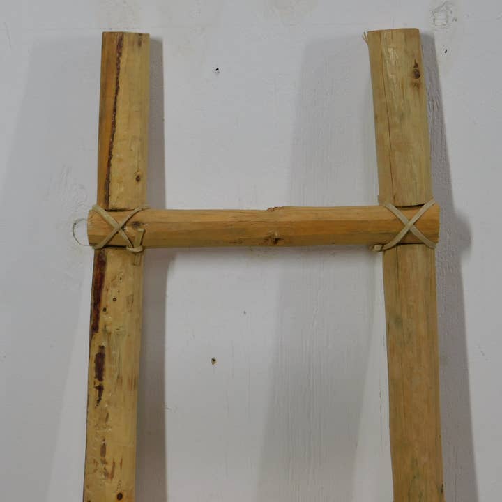 My Amigos Imports - Wholesale Free Standing Shelf - Great Buy-#6-Blanket Wood Kiva Ladder-Farmhouse-4ft-Rustic2