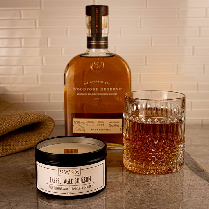 Barrel Aged Bourbon for wholesale by Swax Candle Co