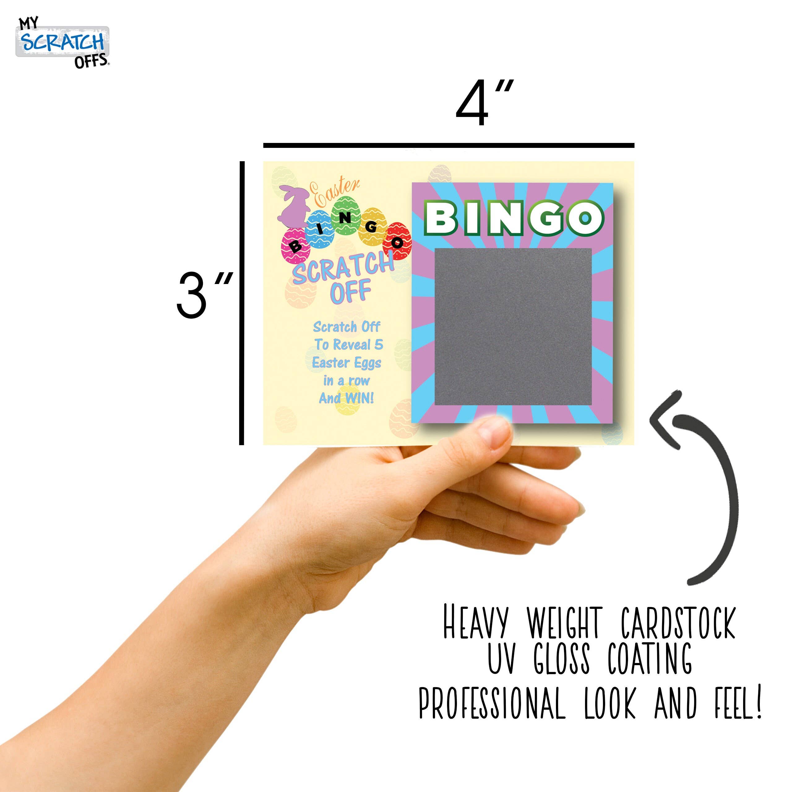 My Scratch Offs - Wholesale Card Game - 50 Easter Bunny BINGO Scratch Off Game Cards3