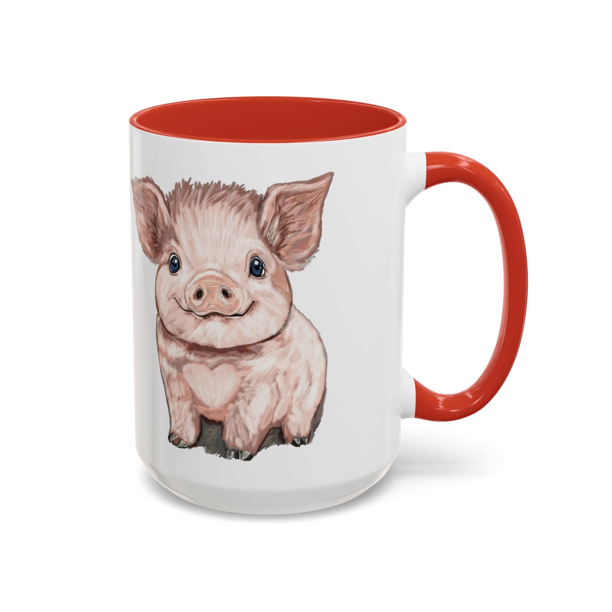 Blue Cava - Wholesale Coffee Mug - Adorable Piglet Two Tone Ceramic Mug - 11 oz & 15 oz6
