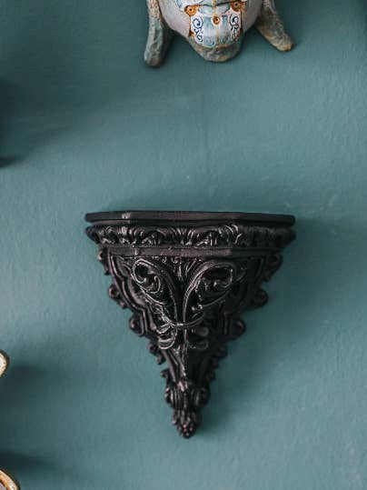 Vela de pared con ménsula victoriana negra vintage para decoración de Halloween para venta al por mayor de Costurero Real
