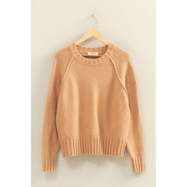 HYFVE - Wholesale Knit Sweater - Women's - Raglan Sleeve Crew Neck Sweater6