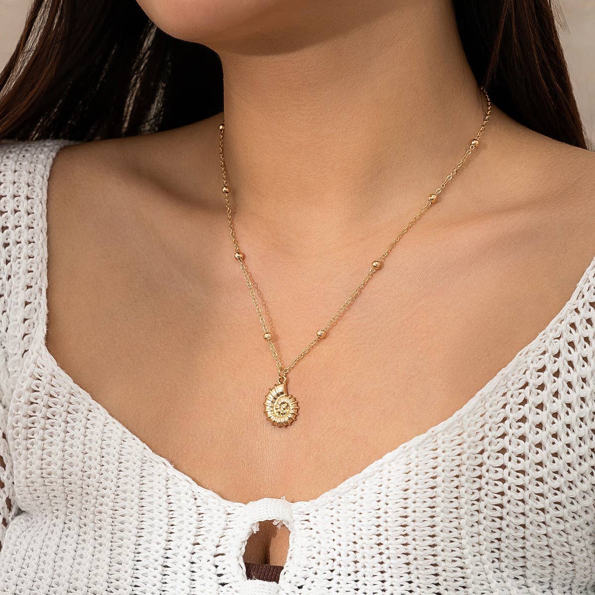 ACCITY - Wholesale Pendant/Charm Necklace - SWEET AND COOL DARK PASTORAL STARFISH NECKLACE_CWAJE18060