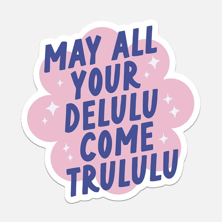 Delulu klistermærke for engroshandel hos Kaart Blanche