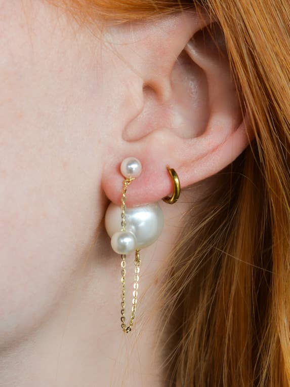 Pearl Drip Reversible Earring for wholesale by Mark Ashton Wholesale