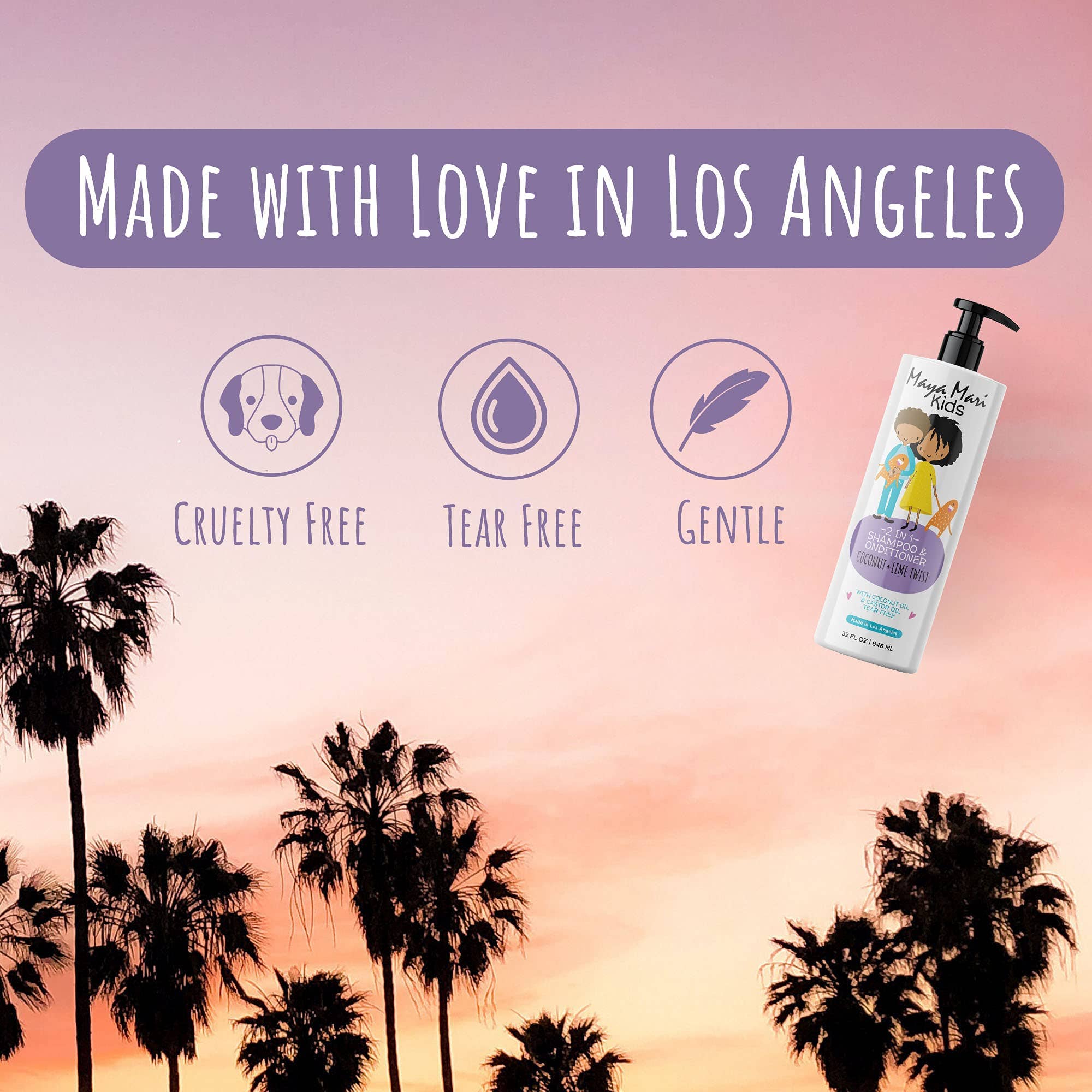 Maya Mari Kids Haircare - Wholesale Hair Conditioner - Baby - Maya Mari Kids 2-in-1 Shampoo and Conditioner With Coconut6