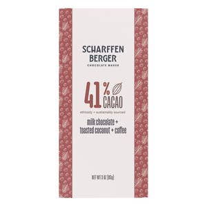 L&F Universal Goods - Wholesale Chocolate Bar - Scharffen Berger 41% Cacao Milk Toasted Coconut Coffe 12/3OZ