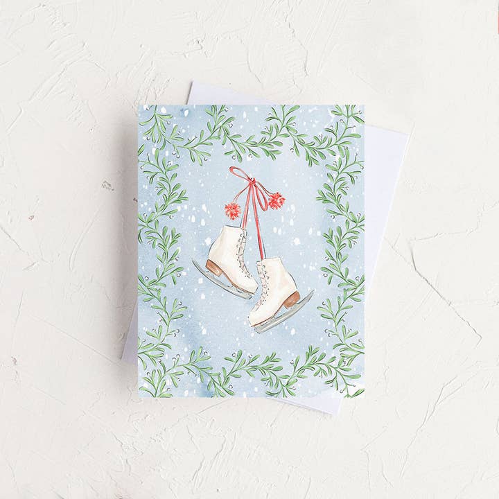 Almeida Illustrations - Wholesale Christmas Card - Winter Skates Christmas Winter Holiday Card3