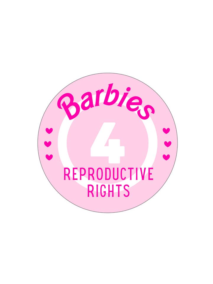 Barbies 4 Reproductive Rights klistermärke för wholesale av Caroline Reece Designs