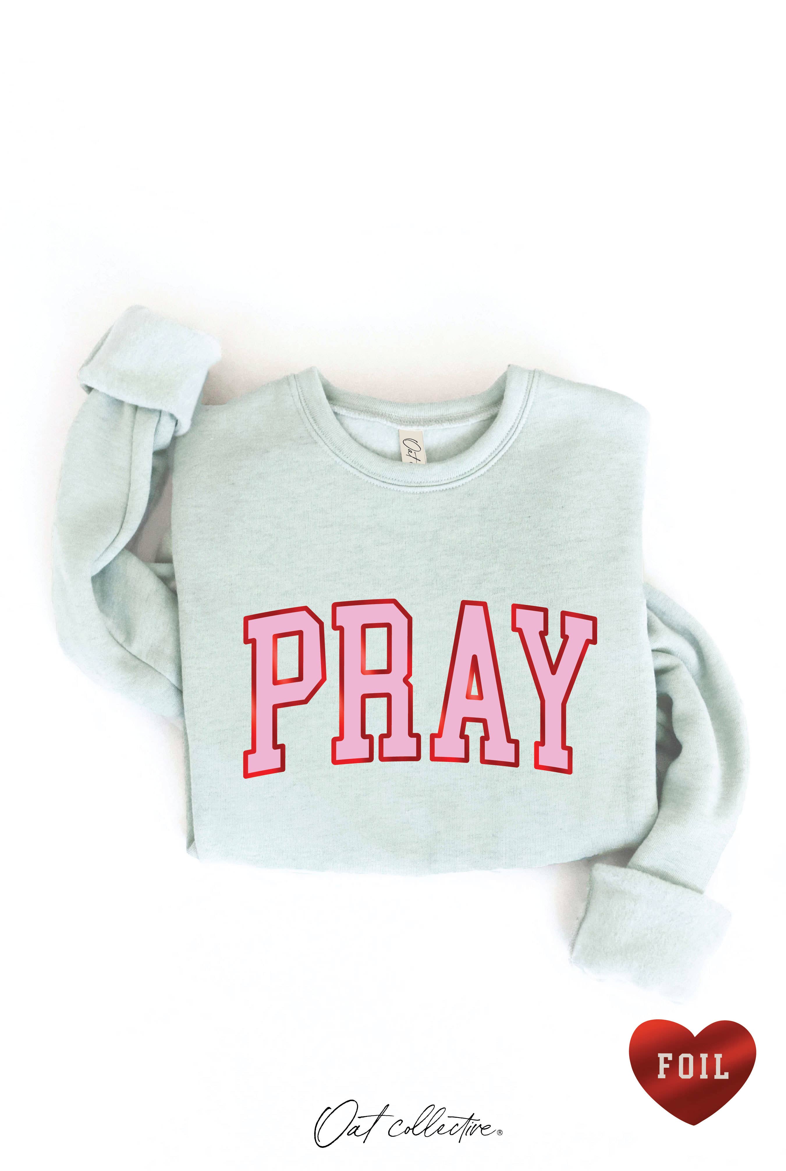 OAT COLLECTIVE - Vendita all'ingrosso Felpa stampata - Donna - Felpa con grafica PRAY FOIL6