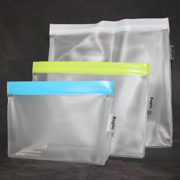 Wholesale Bagito Reusable Zip-Em Kitchen Storage Bags - Set of 3 for your  store - Faire