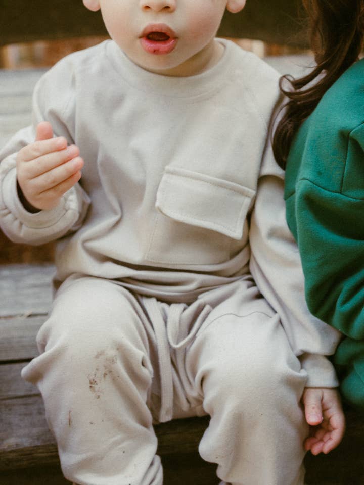 Raglan Playwear Set in Pale Grey for wholesale on Faire11