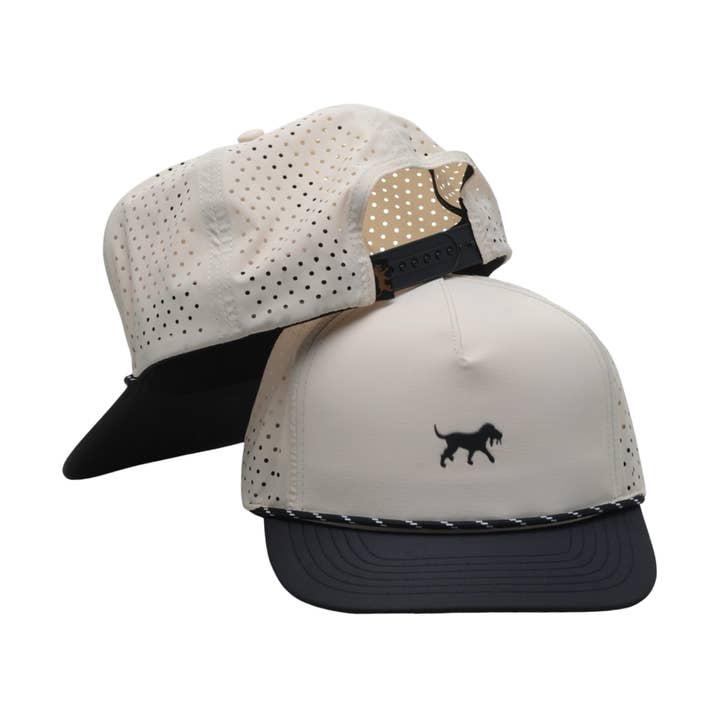 Chapeau à corde avec logo Cool Dry - Ivoire pour la vente par Back Down South Clothing