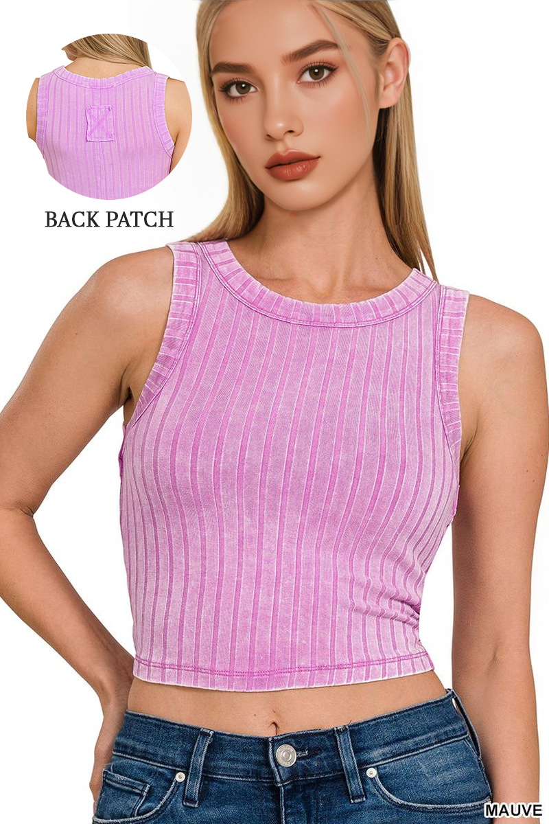 42POPS - Wholesale Tank Top - Women's - `.Ribbed Sleeveless Crop Tank Top15