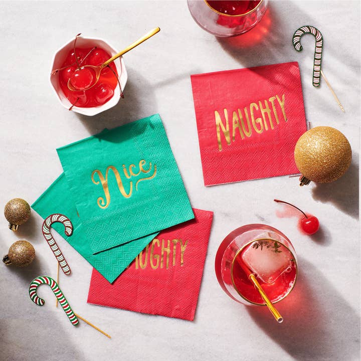 Coterie Party Supplies - Wholesale Disposable Napkin - Naughty and Nice Napkins (25 Per Pack)